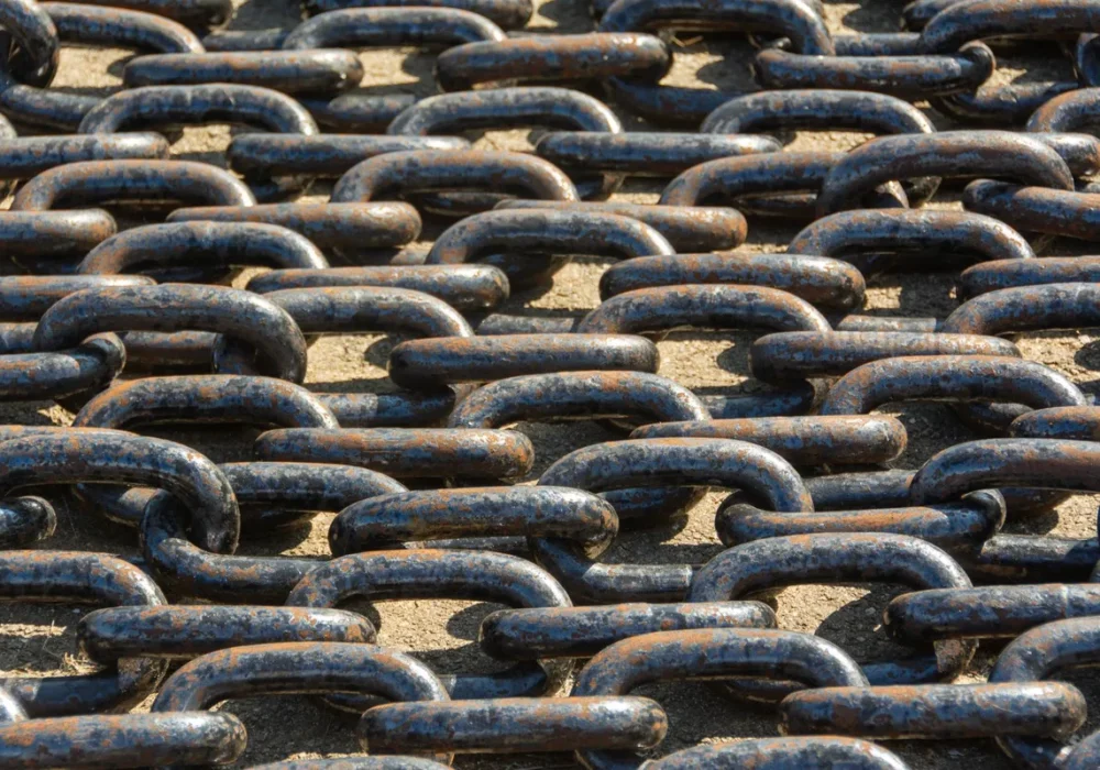 apa itu rantai industrial roller chain close-up