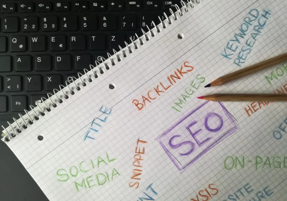workflow riset keyword blog cepat person researching keywords on